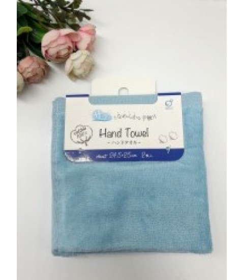 Set 2 khăn mặt mềm mịn cho bé 100% cotton (màu xanh)