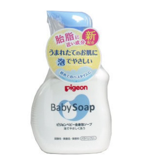 Sữa tắm Pigeon Baby Soap không mùi 500ml - màu xanh
