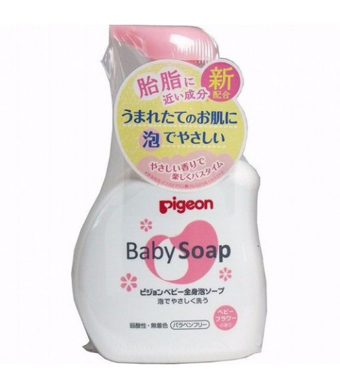 Sữa tắm Pigeon Baby Soap không mùi 500ml - màu hồng