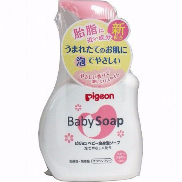 Sữa tắm Pigeon Baby Soap không mùi 500ml - màu hồng